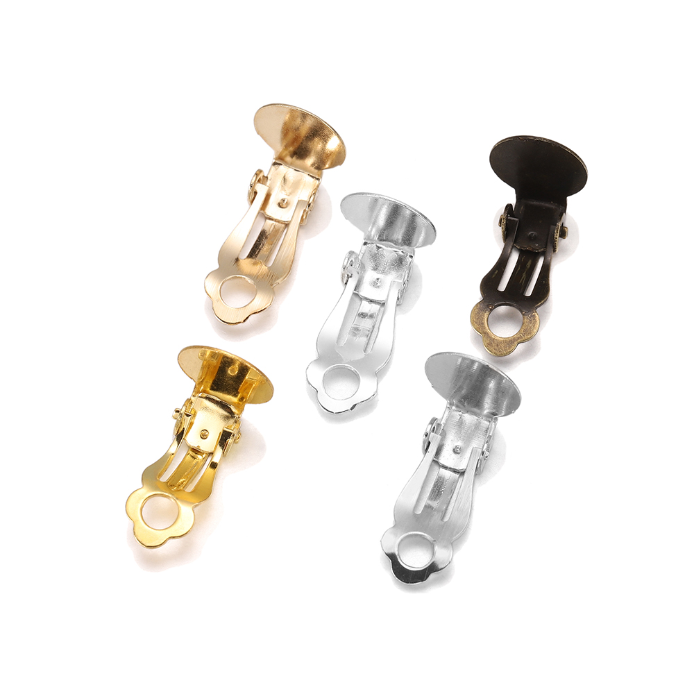 Jewelry Making Set - 50pcs/Lot 10mm Meatl Ear Clips Earrings