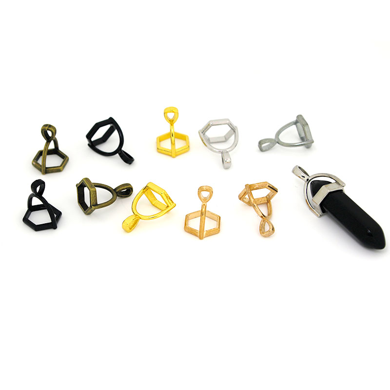 Jewelry Making School - 20Pcs Hexagonal Gemstone Cap Natural Stone