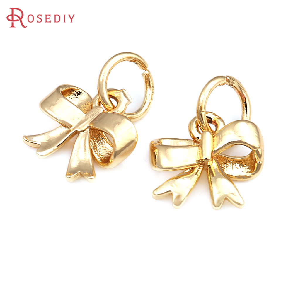 Jewelry Making Store - 18K Gold Color Brass Grid Bow