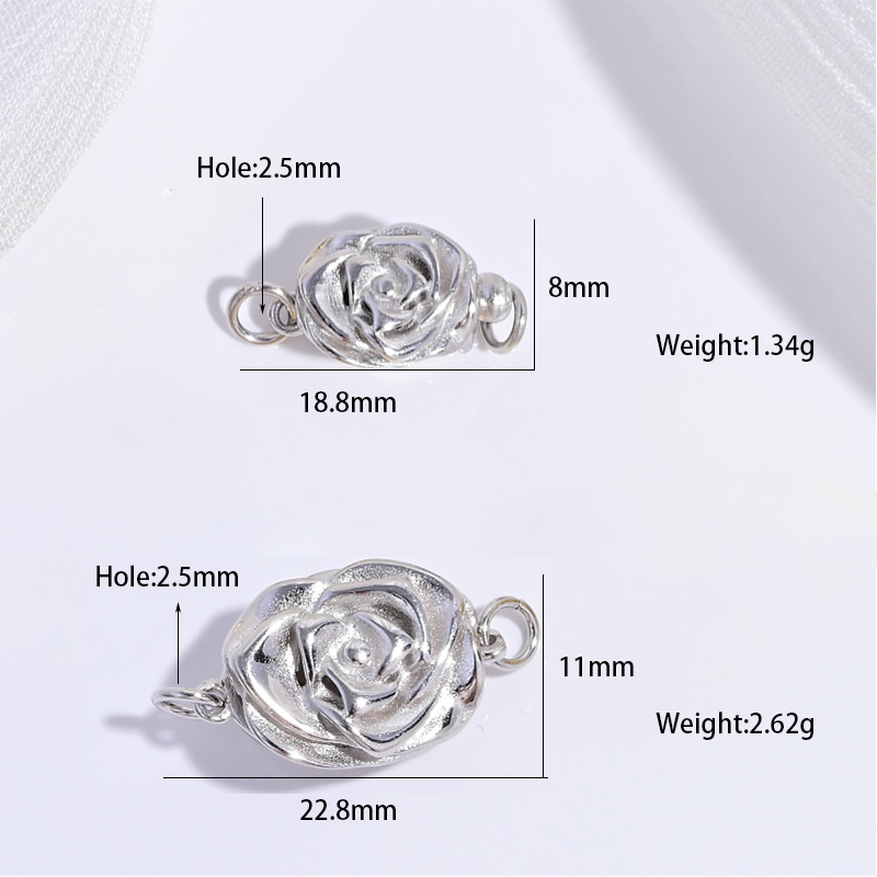 S925 Sterling Silver Rose Peta - Jewelry Making Silver review and price