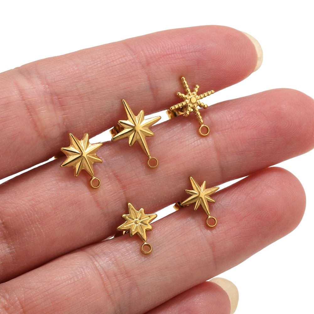 6pcs Stainless Steel Star Earr - Jewelry Making Tutorial review and price