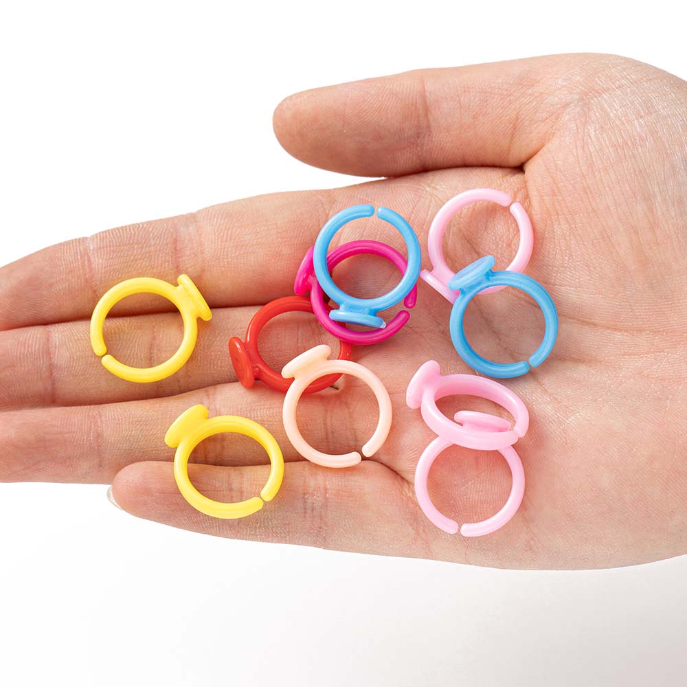 100pcs Clear Plastic Adjustabl - Jewelry Making 4 Year Old review and price