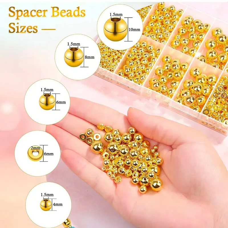 1000pcs Golden Spacer Beads Ki - Jewelry Making Tutorials review and price