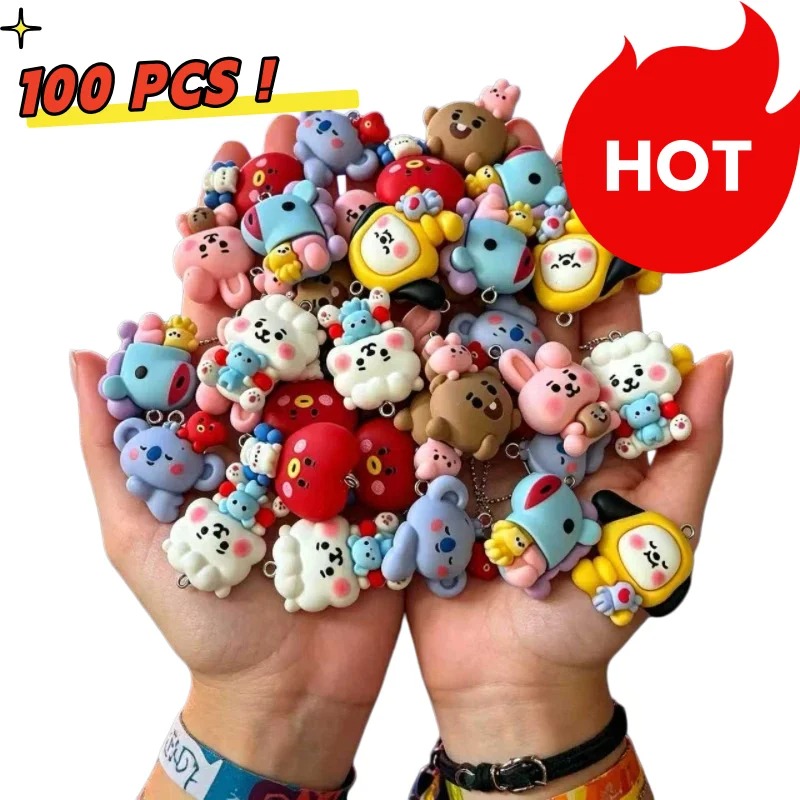7pcs BT21 Resin Cartoon Charm  - Jewelry Making Kit For Adults review and price