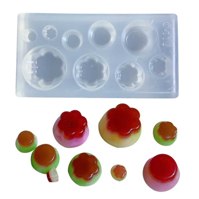 Cute Pudding Shape Silicone Mo - Jewelry Making Tutorials review and price