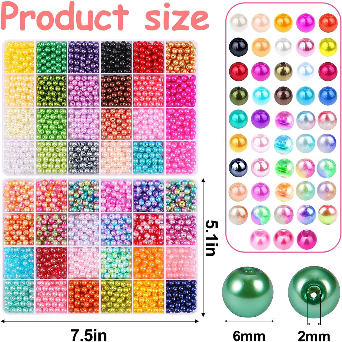 2400PCS 48 Compartments Pearl  - Jewelry Making Tutorial review and price